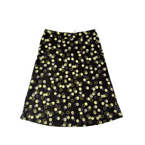 Y2K Christopher & Banks Corduroy Skirt Women's Size 14 Brown Polka Dot Winter